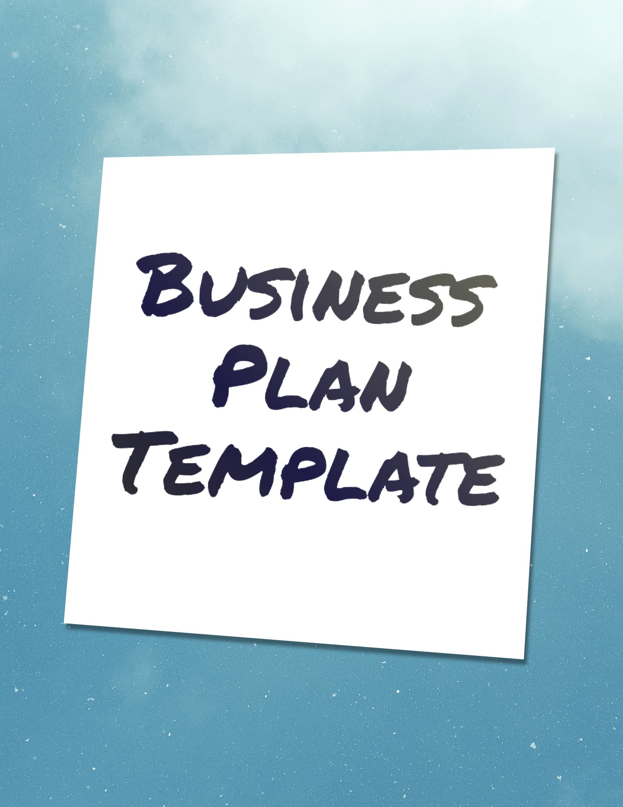 business plan template ebook